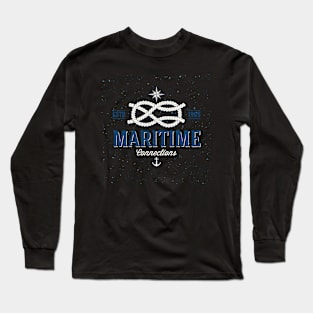 Maritime anchor lighthouse beach shell nautical Long Sleeve T-Shirt